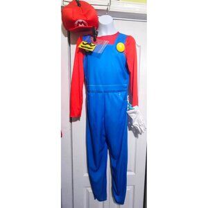 Super Mario Classic Elevated Costume Boys 10-12 Kids Gaming Nintendo Disguise